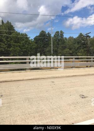 Chapel Hill, USA. 17 septembre 2018. Les inondations à Chapel Hill, NC de l'ouragan Florence Crédit : Brandon/StockimoNews Willadsen/Alamy Live News Banque D'Images