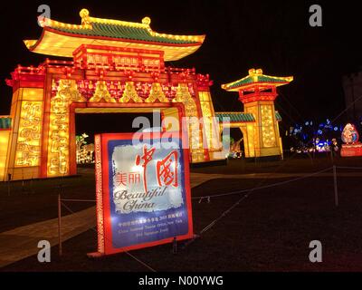 New York City, USA. 12Th Dec 2018. Festival des lanternes d'hiver, Snug Harbor, New York, NY, USA prises par Kaye's images 12/13/18 Crédit : laurie allread/StockimoNews/Alamy Live News Banque D'Images