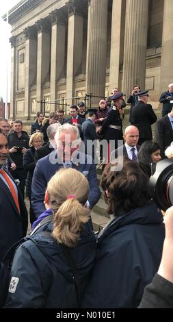 St George's Hall, Liverpool, Royaume-Uni. 12 février 2019. Le Prince Charles à accueillir des foules au St George's Hall. Credit : Kate Middleton/StockimoNews/Alamy Live News Banque D'Images