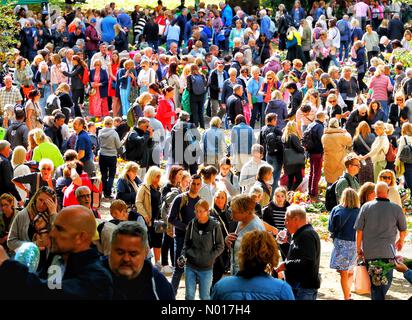 Les foules admirent les magnifiques hommages floraux colorés rendus à la reine Elizabeth II à Green Park, Londres, Royaume-Uni. 16 septembre 2022. Crédit Nidpor crédit: Nidpor/StockimoNews/Alay Live News Banque D'Images