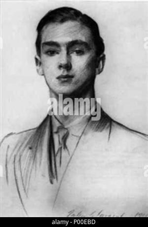 . English : John Singer Sargent : Portrait de John Edward Murray Smith (1911), dessin au fusain, 54,5 x 36,8 cm. Collection privée. . 1911 55 John Singer Sargent John Edward Murray Smith 1911 Banque D'Images