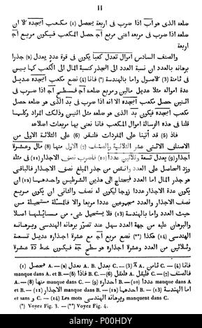 . English : Illustration 77 Omar Kayyam Algebre-p201 Banque D'Images