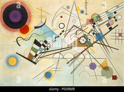 103 Vassily Kandinsky, 1923 - Composition 8, huile sur toile, 140 cm x 201 cm, Musée Guggenheim, New York Banque D'Images