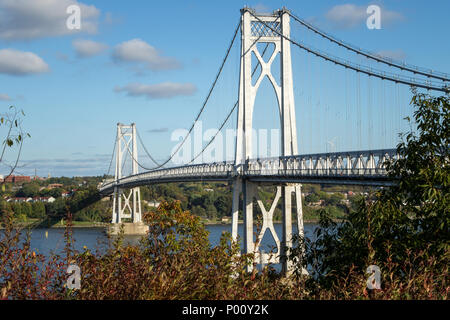 Le Mid-Hudson Bridge sur le fleuve Hudson à Highland et Poughkeepsie, New York USA Banque D'Images