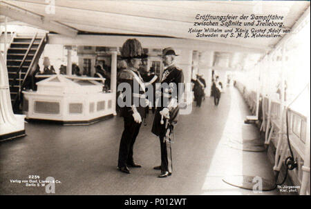 57 Kaiser Wilhelm II. Gustaf Adolf König erwartet V Banque D'Images