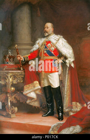 . Anglais : Portrait du roi Édouard VII . Le roi Édouard VII (1841-1910) . 19123 Edward VII - 1912 Fildes Banque D'Images