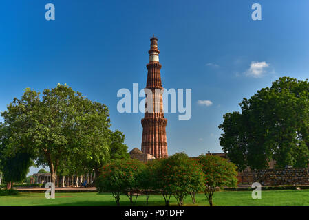 Qutub Minar, Delhi, Inde Banque D'Images