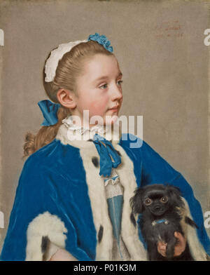Maria Frederike van Reede-Athlone Jean-Étienne Liotard à sept ; (Suisse, 1702 - 1789) ; 1755 - 1756 ; Pastel sur vélin ; 54,9 × 44,8 cm (21 5/8 × 17 5/8 in.) ; 83.pc.273 19 Portrait de Maria Frederike van Reede-Athlone à l'âge de 7 ans 00083301 Banque D'Images