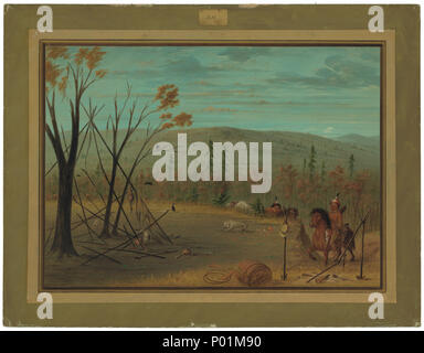 George Catlin, le Cheyenne de retour de leurs frères, de recherche de l'automne 1796, l'Américain - 1872, 1861/1869, huile sur carton monté sur carton, Paul Mellon Collection 23 Le retour de leurs frères Cheyenne Automne Hunt C15928 Banque D'Images