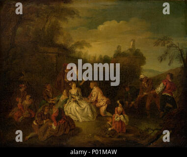 Après Jean-Baptiste Joseph Pater, le don des pêcheurs, 18e ou 19e siècle, huile sur toile, Don de Lewis Einstein 23 Le don de l'un des pêcheurs10902 Datasnake Banque D'Images