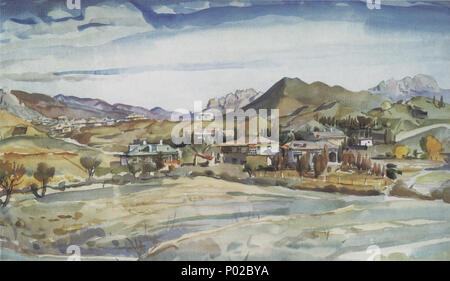 . Константи́на Фёдоровича картины Русский : Богае́вского (1872 - 1943) - русского пейзажиста художника-. avant 1947. Konstantin Bogaevsky Bogaevsky 15 3 Paysage de Crimée Banque D'Images