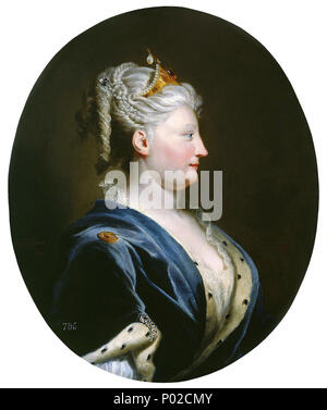 . Anglais : Portrait de la Reine Caroline d'Ansbach . La Reine Caroline de Brandebourg-ansbach (1683-1737) . vers 1735 17 Caroline d'Ansbach - Highmore c. 1735 Banque D'Images