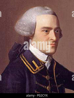 . Anglais : Un portrait de John Hancock (23 janvier 1737 [O.S. 12 janvier 1736] - 8 octobre 1793), un des signataires de la Déclaration d'indépendance des États-Unis. . Portrait de John Hancock (1737-1793) (détail). 1765 18 JohnHancockSmall Banque D'Images