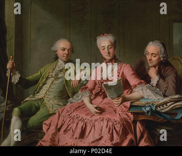 . Portrait présumé du Duc de Choiseul et deux compagnons . à propos de 177518 Jacques Wilbaut (français) - Portrait présumé du Duc de Choiseul et deux compagnons - Google Art Project Banque D'Images