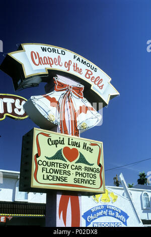 1992 CHAPELLE HISTORIQUE DE LA CHAPELLE DE MARIAGE CLOCHES LE STRIP LAS VEGAS NEVADA USA Banque D'Images