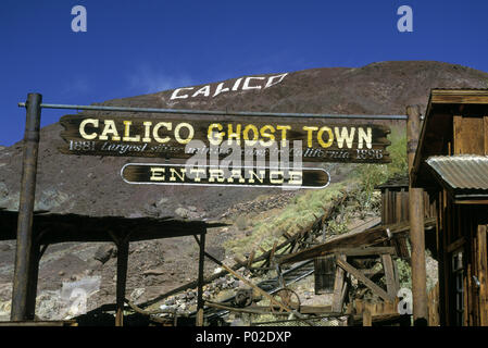 1992 CALICO GHOST réplique historique ville minière BARSTOW COMTÉ DE SAN BERNARDINO EN CALIFORNIE USA Banque D'Images