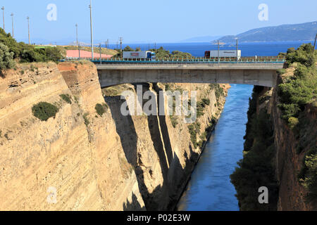 Canal de Corinthe, Grèce Banque D'Images