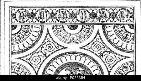 . Anglais : fleuron de livre : un livre de plafonds, composé dans le style de l'antique grotesque : conçu et gravé par George Richardson, architecte.  = Livre de plat-fonds, composés d'après les grotesques ; antiquités dessinés et gravés par George Richardson, architecte, 25 Un livre de plafonds, composé dans le style de l'antique grotesque- conçu et gravé par George Richardson, architecte Fleuron T090834-22 Banque D'Images