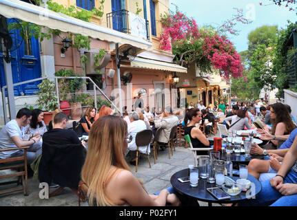 Bars restaurants dans Plaka, Athens : Melina Merkouri Cafe Banque D'Images