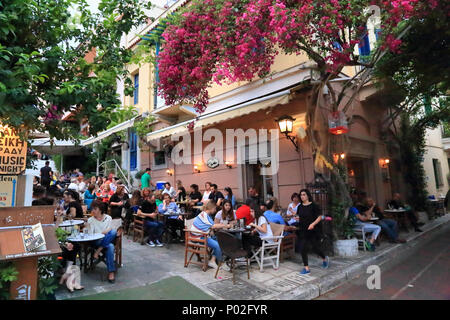 Bars restaurants dans Plaka, Athens : Melina Merkouri Cafe Banque D'Images