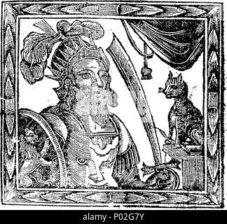 . Anglais : fleuron de livre : un chat peut ressembler à un roi. 29 Un chat peut ressembler à un roi. Fleuron T108607-2 Banque D'Images