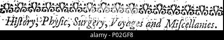 . Anglais : fleuron de livre : un catalogue d'une précieuse collection de livres. Contenant les bibliothèques du Dr James Paston, un éminent médecin à Harleston, à Norfolk. Le révérend M. Shipman, à Hadiscoe, à Norfolk. Et le Rév. M. Mark Purt, Recteur de Finborough, dans le Suffolk. Dans lequel figure une partie de la précieuse bibliothèque de feu le Dr Richardson, Maître de Peter-House à Cambridge. Composée de près de dix mille volumes ; des plus éminents écrivains de l'histoire, l'Antiquité, la Divinité, Arts et Sciences, et plusieurs parties de la littérature courtoise. Qui sera vendu très bon marché (le P Banque D'Images