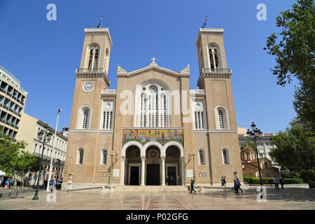 Cathédrale métropolitaine d'Athènes Banque D'Images