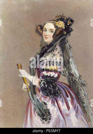 . Personne illustrée : Ada Lovelace Augusta Ada Byron, fille de Lord Byron. Elle a épousé William King en 1835. Ils sont devenus Comte et Comtesse de Lovelace en 1838. Ada Lovelace était un mathématicien avid et est souvent appelé le premier programmeur informatique, après qu'elle a écrit un algorithme de Charles Babbage's moteur analytique. . Portrait de Ada Lovelace (1815-1852) . 1836 266 Ada Lovelace Banque D'Images