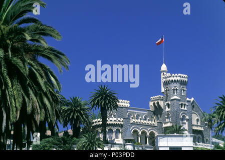 1992 CHÂTEAU HISTORIQUE DE BRUNET (©ALFREDO AZANCOT 1910) VINA DEL MAR CHILI Banque D'Images