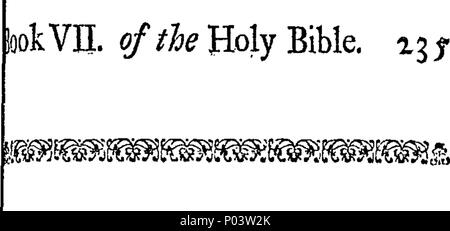 . Anglais : fleuron de livre : UN compleat histoire de la Sainte Bible, contenir dans l'ancien et le Nouveau Testament : ... En trois volumes. Par Laurence Howel, ... 62 Une histoire de compleat la Sainte Bible, contenir dans l'Ancien et du Nouveau Testament -- en trois volumes Fleuron T114483-2 Banque D'Images