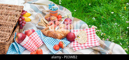 Pique-nique dans la célébration de la journée du roi. Déjeuner dans le jardin. Accessoires Orange. Printemps dans les Pays-Bas. Texte et Carte postale Banque D'Images