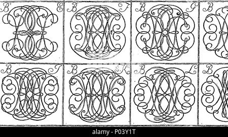 . Anglais : fleuron de livre : un alphabet complet de monogrammes inversée et inversée. Composé par James Pigot. 65 Un alphabet complet de monogrammes inversée et inversée. Composé par James Pigot. Fleuron T125566-2 Banque D'Images