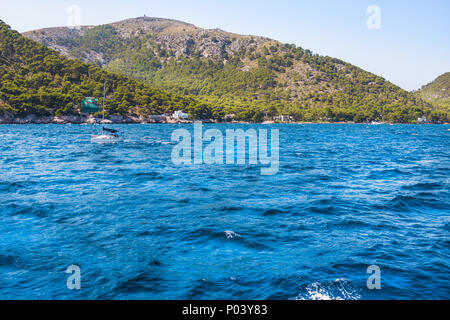 Randonnée entre le Port de Polenca et Cala Pi de la posada, Mallorca, Espagne Banque D'Images