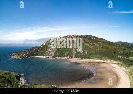 Vue sur la plage de Dunree Bay depuis fort Dunree. Banque D'Images