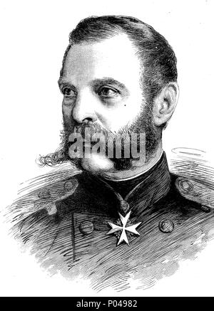 Alexandre II, tsar de Russie. Alexandre II, Alexandre II Nikolaïevitch, 1818 - 1881, a été l'empereur de Russie à partir du 2 mars 1855 jusqu'à son assassinat le 13 mars 1881, l'amélioration numérique reproduction d'une estampe originale de l'année 1881 Banque D'Images