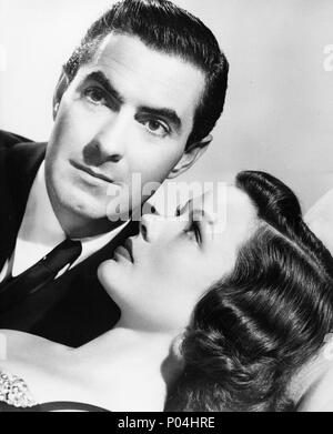 Titre original : THE RAZOR'S EDGE. Titre en anglais : THE RAZOR'S EDGE. Directeur de film : EDMUND GOULDING. Année : 1946. Stars : TYRONE POWER, Gene Tierney. Crédit : 20TH CENTURY FOX / Album Banque D'Images