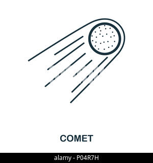 L'icône de la comète. Icône de style plat design. L'ASSURANCE-CHÔMAGE. Illustration de l'icône de la comète. Les pictogrammes isolé sur blanc. Prêt à utiliser dans la conception de sites web, applications, logiciel, imprimer. Banque D'Images