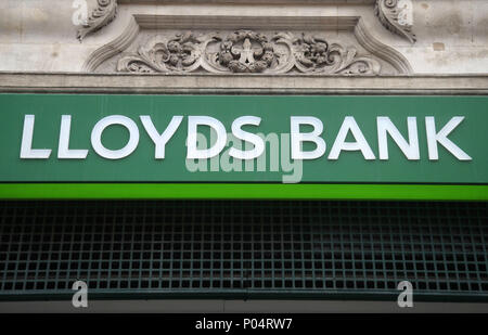 Une succursale de la banque Lloyds sur Oxford Street, au centre de Londres. Banque D'Images