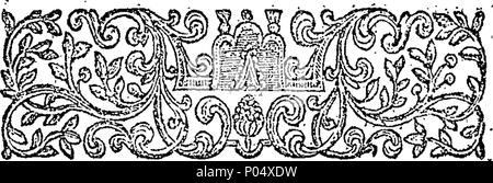 . Anglais : Fleuron du livre : une conférence entre deux collègues, une protestante et papiste, concernant la religion : dans laquelle les principaux arguments d'un livre, intitulé la fin de l'instruction chrétienne, Catholick, sont sans réponse. 72 Une conférence entre deux messieurs Fleuron T066557-3 Banque D'Images