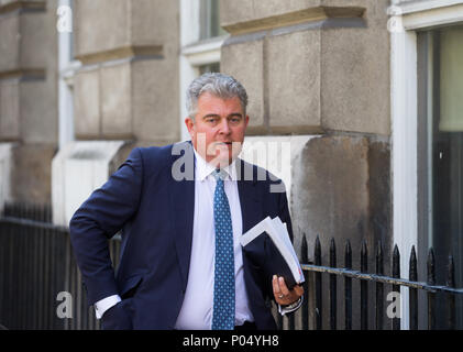 Le président du parti conservateur, Brandon Lewis, dehors et environ dans la région de Westminster Banque D'Images