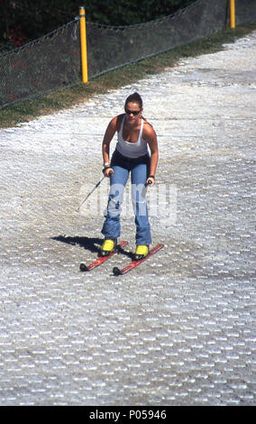 Personne, piste de ski, Sao Roque, Sao Paulo, Brésil Banque D'Images