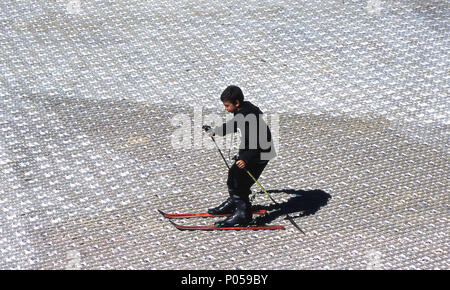 Personne, piste de ski, Sao Roque, Sao Paulo, Brésil Banque D'Images