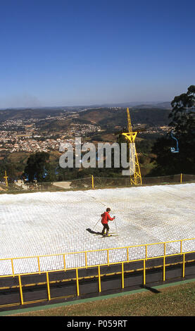 Personne, piste de ski, Sao Roque, Sao Paulo, Brésil Banque D'Images