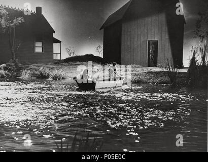 Film Original Title : LA NUIT DU CHASSEUR. Titre en anglais : LA NUIT DU CHASSEUR. Film Réalisateur : Charles Laughton. Année : 1955. Stars : SALLY JANE BRUCE ; BILLY CHAPIN. Credit : United Artists / Album Banque D'Images