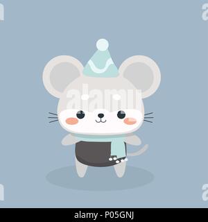 Cute cartoon souris. Illustration de Vecteur