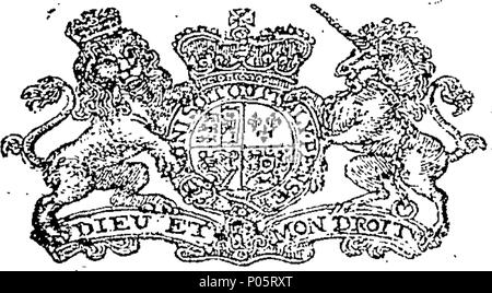 . Anglais : Fleuron du livre : une forme de prière avec des actions de grâces à Dieu tout-puissant ; pour être utilisés dans toutes les églises et chapelles dans ce domaine, chaque année, le premier jour du mois d'août : étant le jour où Sa Majesté a commencé son règne heureux. Par Ses Majestés de la commande. 99 Une forme de prière avec des actions de grâces à Dieu tout-puissant ; pour être utilisés dans toutes les églises et chapelles dans ce domaine Fleuron T066585-1 Banque D'Images