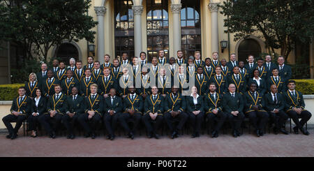 Johannesburg, Afrique du Sud. 8 juin, 2018. Vue générale de l'Afrique du Sud au cours de la photo de l'équipe des springboks, Tsogo Sun Montecasino Johannesburg Hôtel : Action Crédit Plus Sport/Alamy Live News Banque D'Images