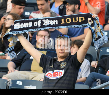 Chester, Pennsylvanie, USA. 8 juin, 2018. Fan de l'Union européenne et les états des fils de Ben au stade de l'énergie Talen Chester Ohio Crédit : Ricky Fitchett/ZUMA/Alamy Fil Live News Banque D'Images