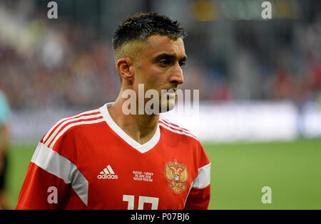 Moscou, Russie â€" Juin 5, 2018. Joueur de football russe Aleksander Samedov au cours de match amical contre la Russie au VEB Arena Stadium à Mosco Banque D'Images