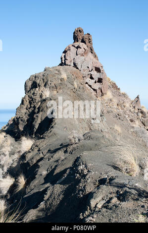 Close up on Roque Guayedra , d'Agaete, Gran Canaria, Espagne Banque D'Images